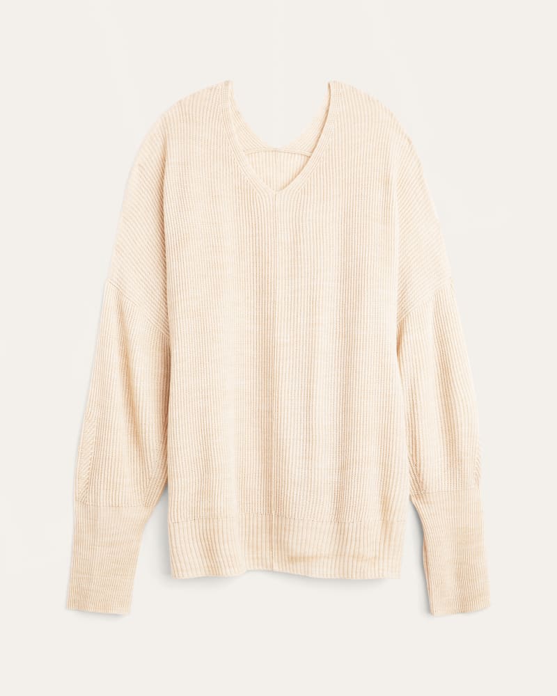 Front of plus size Anais Slouchy V-Neck Sweater by Molly&Isadora | Dia&Co | dia_product_style_image_id:170420